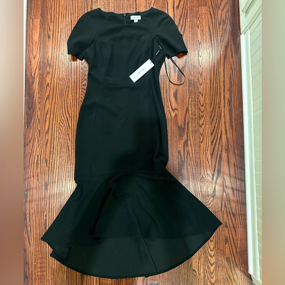 NWT, Calvin Klein midi dress longer in back